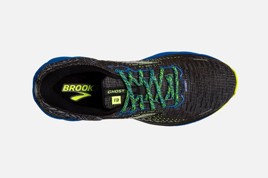 Brooks Running Shoes - Ghost 13 Road Mens - Black/Blue - XIV-163850